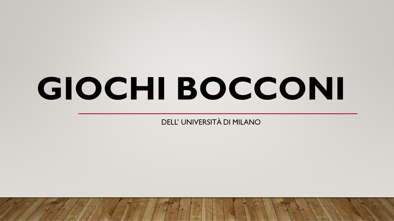 Giochi Bocconi 2026